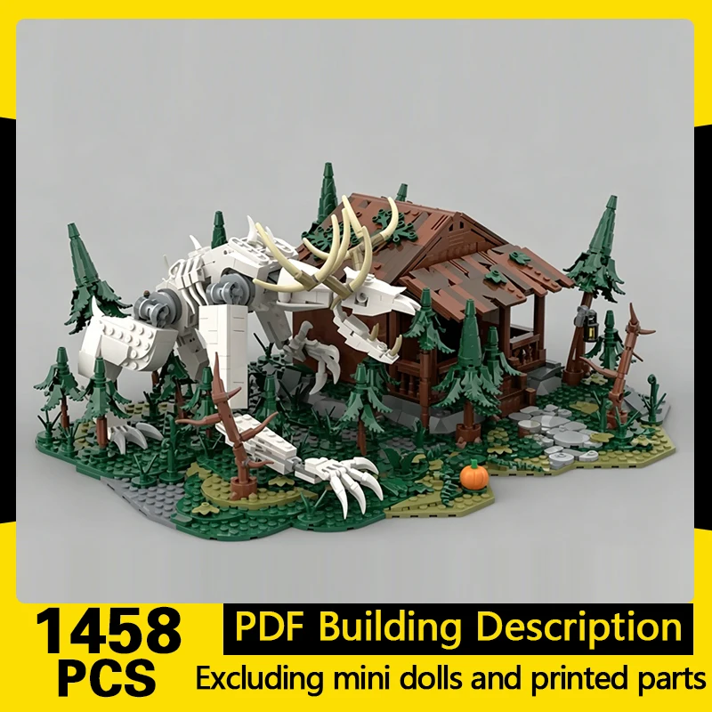 

Medieval Castle Model MOC Building Bricks Forest Small House Modular Technology Gifts Holiday Assemble Children Toys Suit