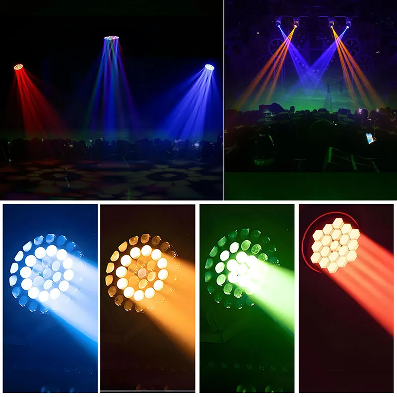 Luz LED con cabezal móvil Zoom Wash, 19x15W, con tira LED, Fiesta Disco, Club, Bar, boda, efecto DMX512, luz de escenario, espectáculo de eventos