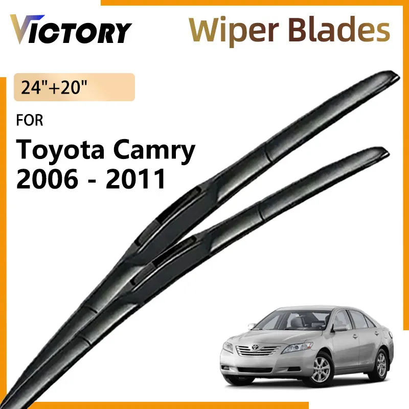 Car Front Rear Wiper Blades For Toyota Camry 40 XV40 2006 - 2011 2010 2009 2008 2007 Aurion Windshield Windscreen Window Brushes