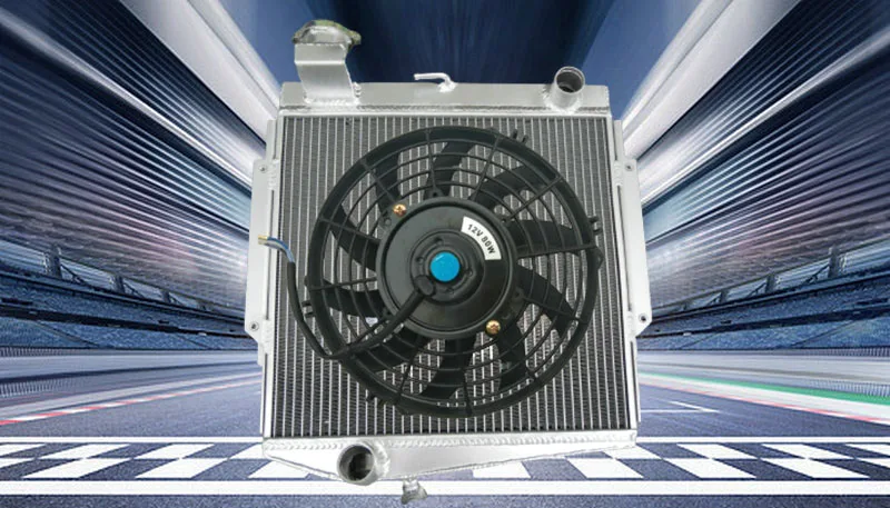 3 Row Aluminum Radiator + fan For 1966-1970 Datsun Roadster Fairlady 69 70(right hand drive)