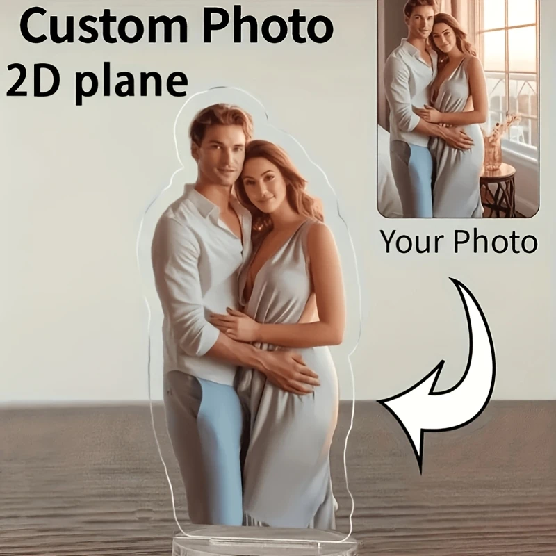 Personalized Bride & Groom Acrylic Standee - Custom PhotoText Wedding Decor with Names & Dates - Suitable for Wedding Anniversar