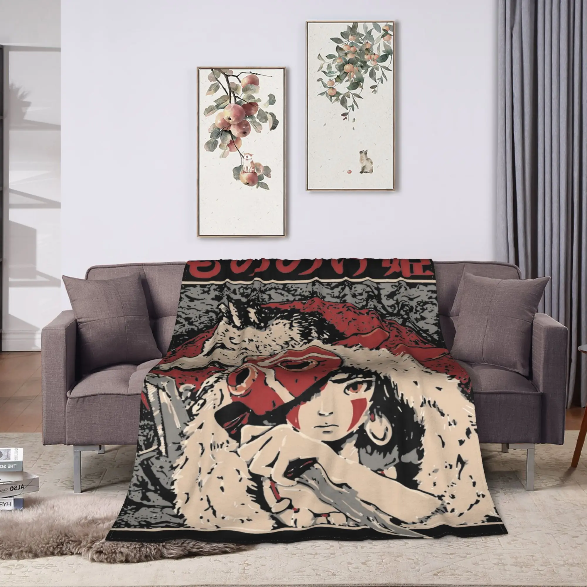 M-Mononoked Blankets Princessed Super Warm Fashion Plush Throw Blanket For Girls Boys Bedroom Flannel Bedspread Bed Cover