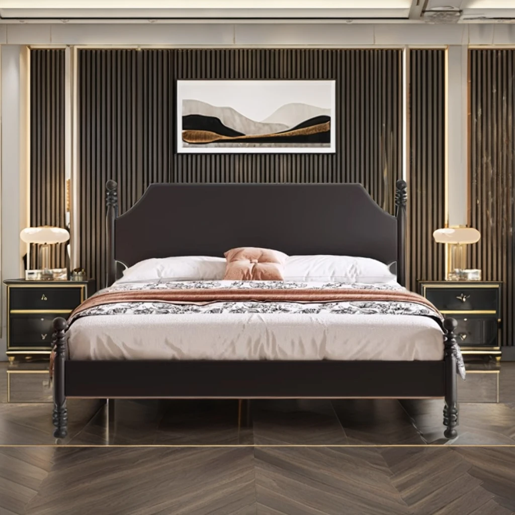 

Benutzer definierte moderne Luxus Schlafzimmer möbel Massivholz Bett rahmen in King Queen Doppel größen für den