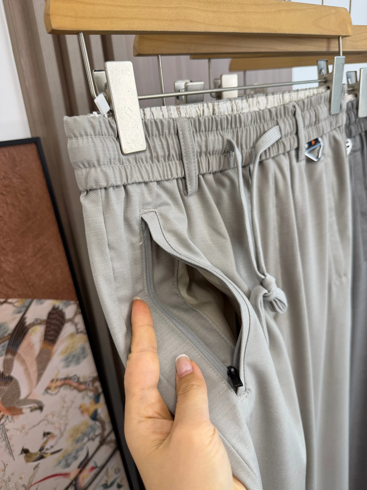 Cooling Sensation Linen Blend Men's Casual Pants Loose Fit Straight Leg Elastic Waist Comfortable Breathable Summer Wear