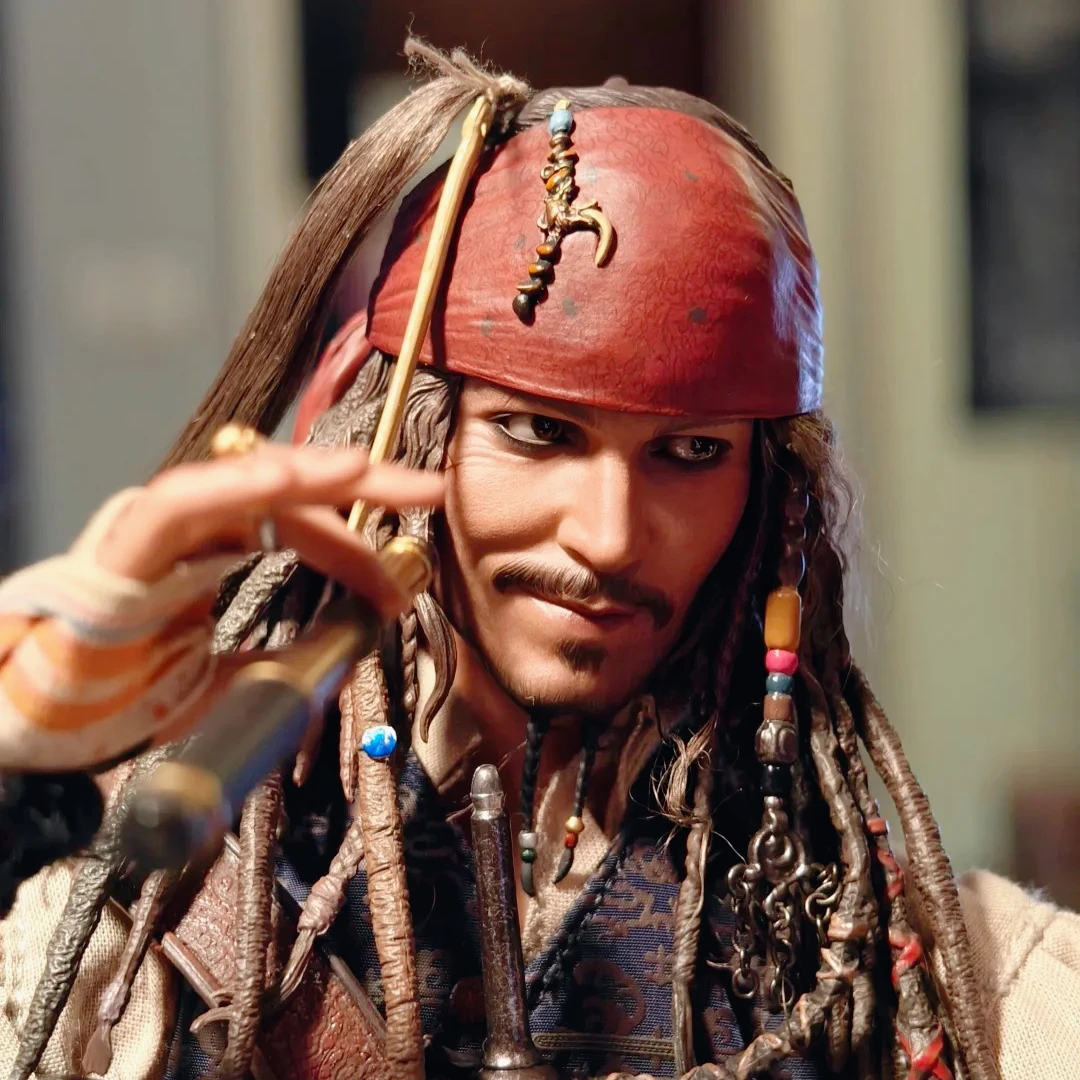 HOTTOYS HT 1/6 Fluch der Karibik Jack Sparrow DX37/DX38/DX39AE Haartransplantationsversion Actionfigur Sammlung Modellspielzeug
