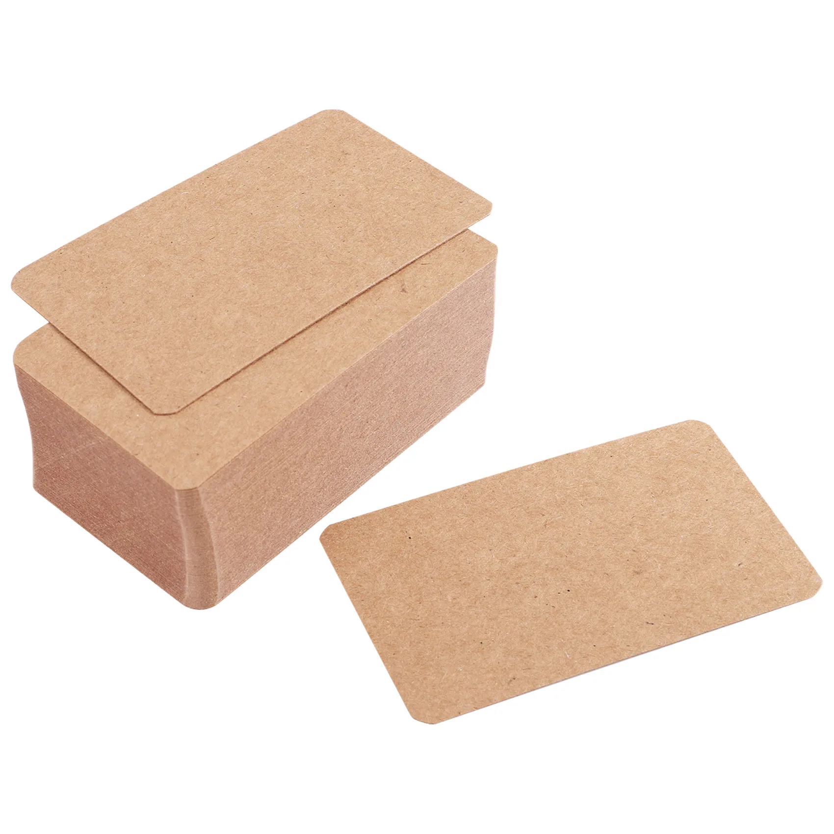 100Pcs Blank Kraft Paper Business Cards Word Card Message Card DIY Gift Card