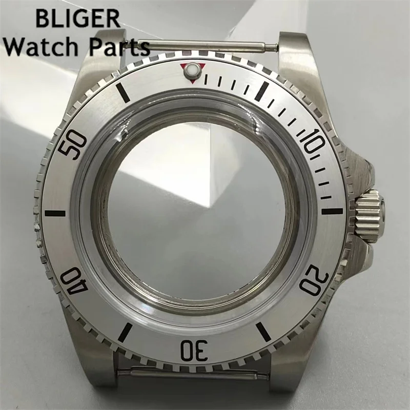 BLIGER 40mm nueva bisel vintage plata sumergible caja de yate cúpula de cristal ajuste NH35 NH36 NH34 NH37 NH38 NH39 ETA2824 PT5000 movimiento