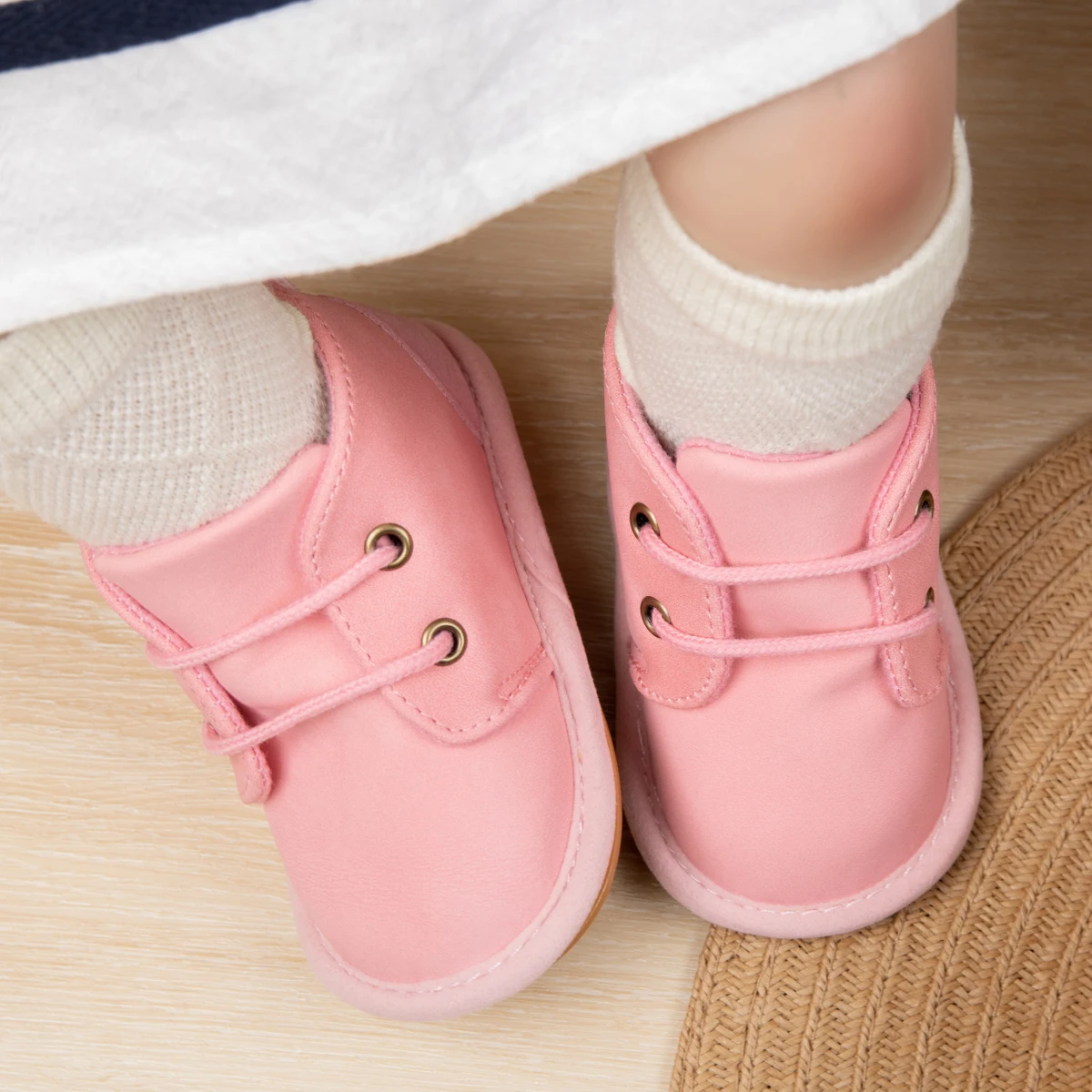 Meckior, botines para bebé, zapatos para bebé (niño o niña), zapatos de cuna, suela antideslizante de algodón cálido para invierno, zapatos para