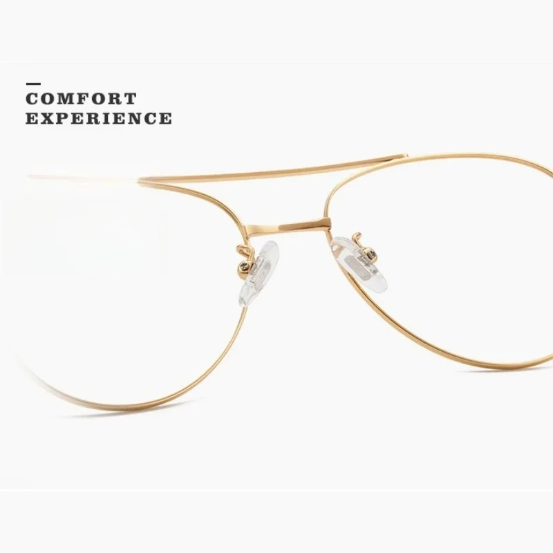 OLLYMURS موضة جديدة خفيفة الطيار الرجال النظارات مرنة سبائك التيتانيوم النظارات الطبية البصرية الإطار النساء 95121