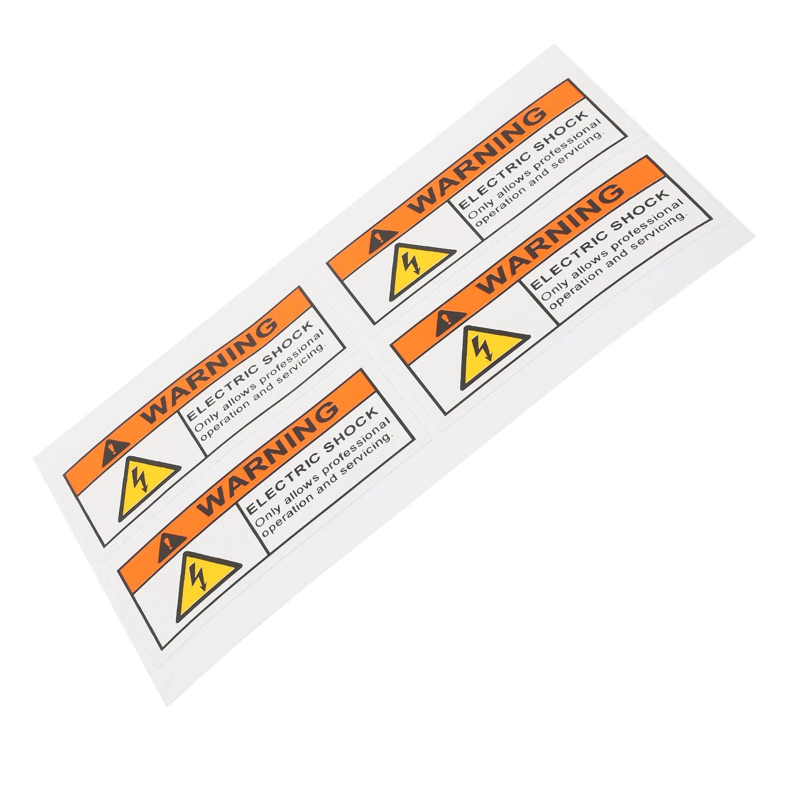 4 Pcs Beware of Electric Shock Sign Stickers Hazard Warning Labels Pvc Self-adhesive Panel High Voltage