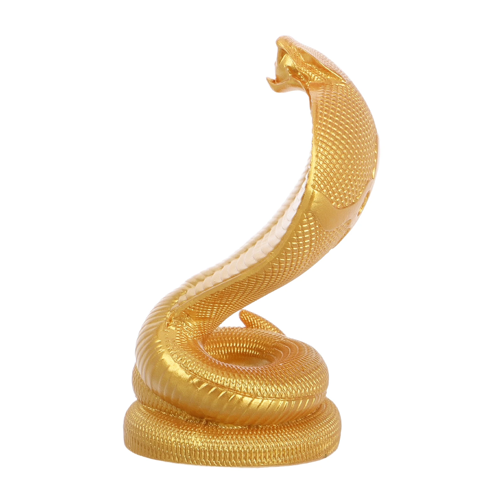 

1PC Home Zodiac Snake Figurine Vintage Style Animal Metal nament Office Desktop Decor Golden Brass Statue Year of the Snake Car