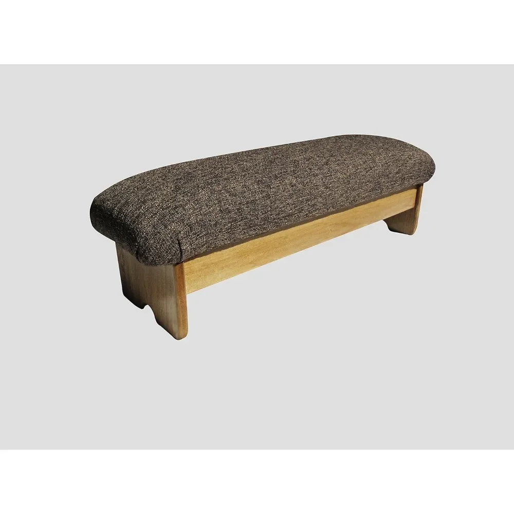 Bedside Padded Foot Stool, Maple Stain 7