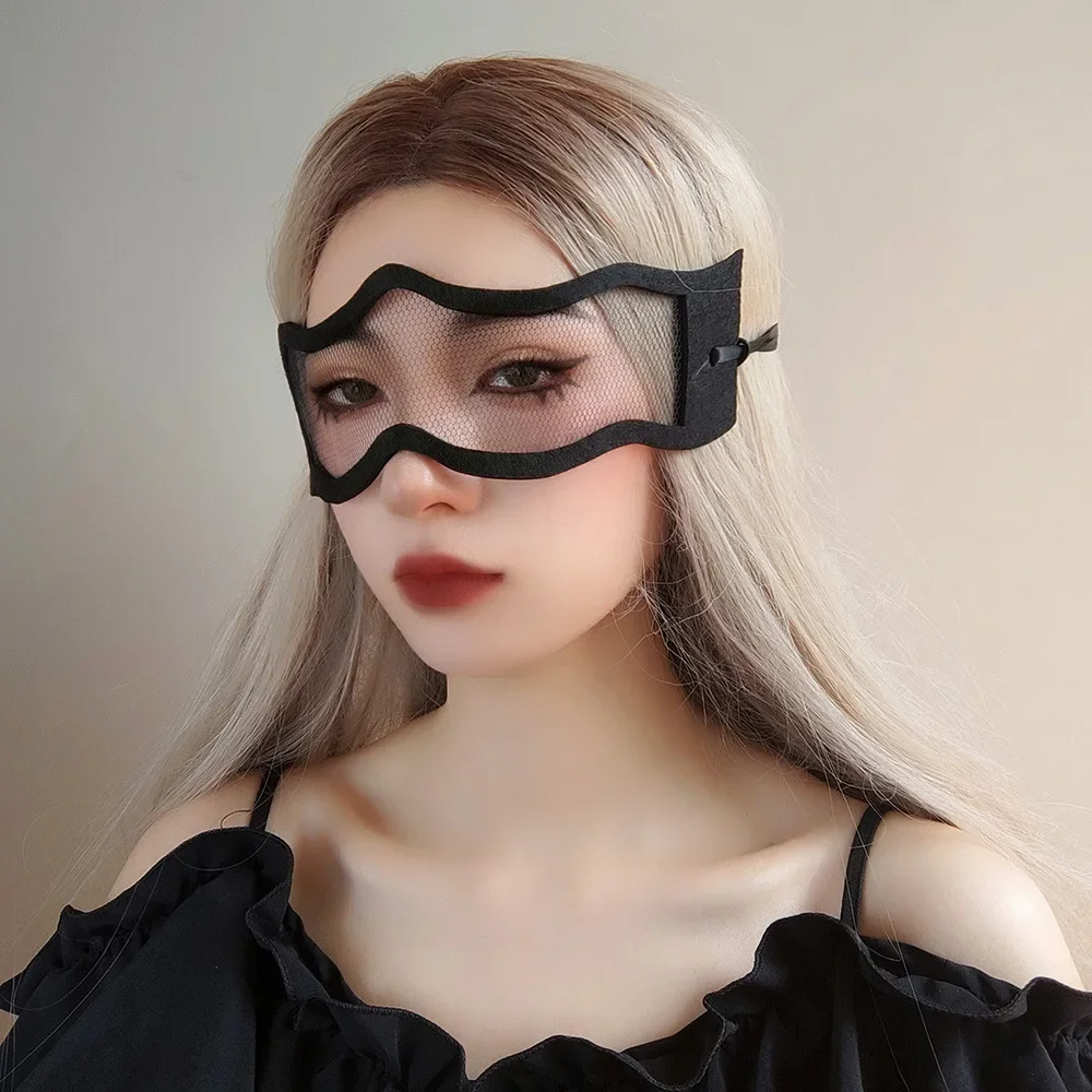 

Prom party mask halloween half face blindfold princess lang