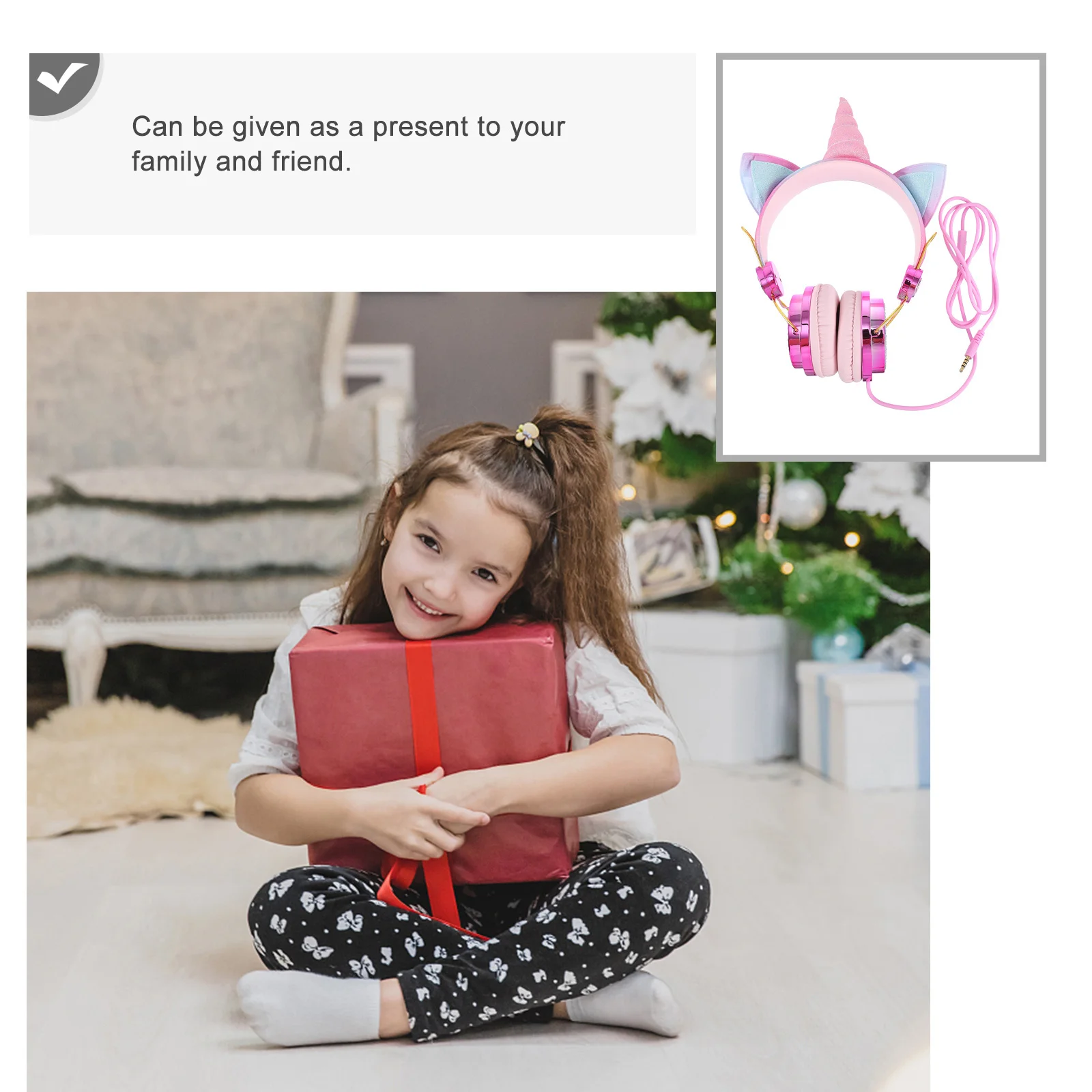 

Adjustable Wired Cartoon Over Ear Headset 3.5mm Plug 108db Volume Limit Headphones Gaming Phones Tablets Computers