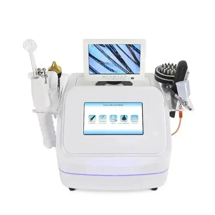 7 In 1 High Frequency Hair Follicle Detection Scalp Treatment Machine Hair Analyze Scalp Care Massage Hair Regrowth Device