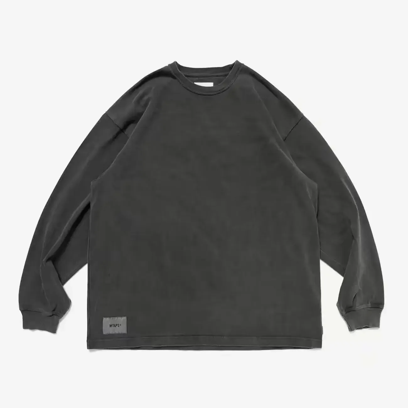 WTAPS 26AW Men's Heavyweight Long Sleeve T-Shirt Japanese Streetwear Loose Fit Wax Dyed Washed Distressed Crew Neck Tee