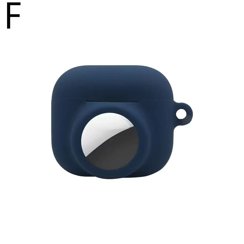For AirPods 4 Two-in-one Silicone Protective Case for airtag Tracking Locator Anti Lost HeaDphone Accessories Colorf V6M7 view 5