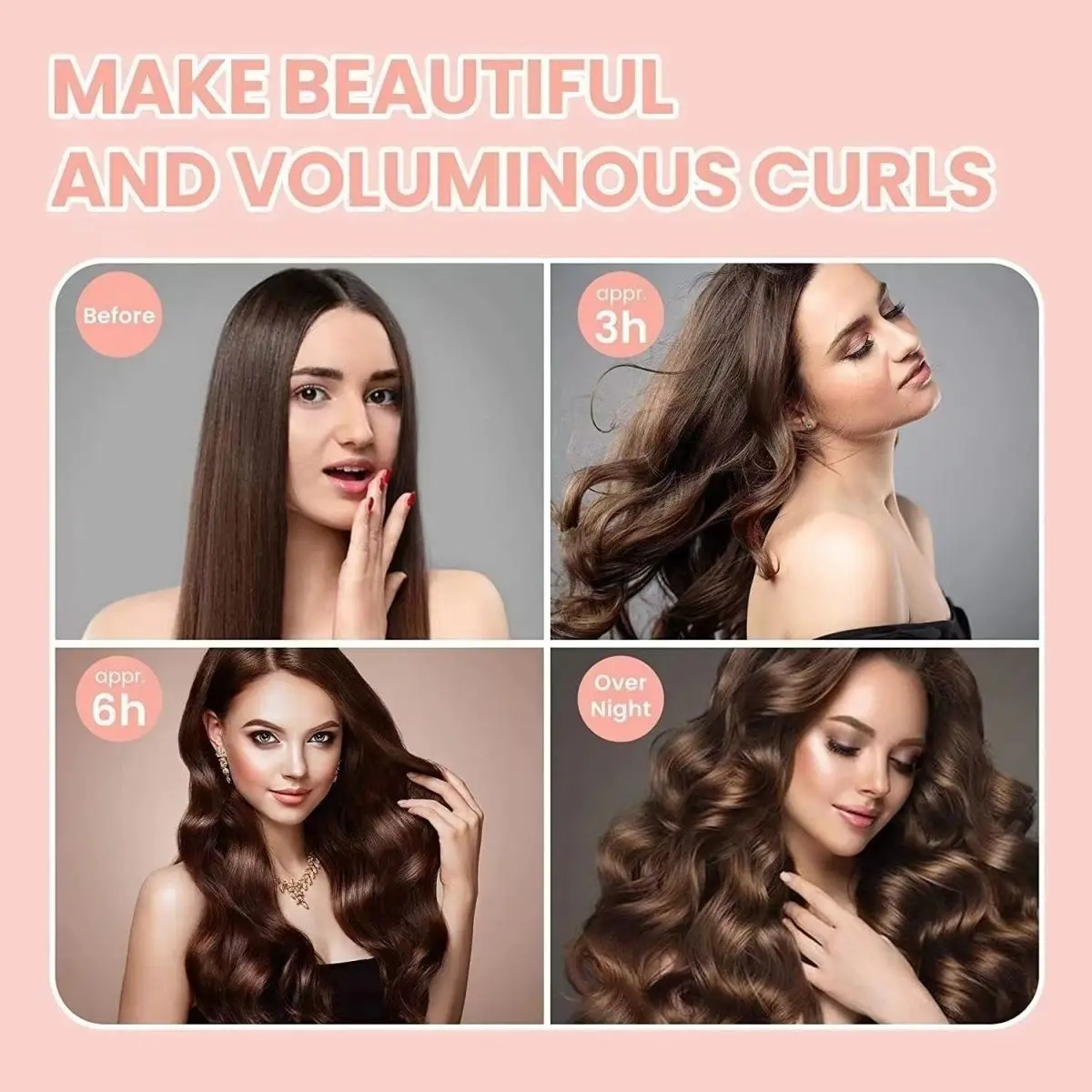 5Pcs Heatless Hair Curlers Velvet Curling Rods Overnight Sleep Hair Rollers No Heat Lazy Wave Hair Styling Tools for Long Hair image 6