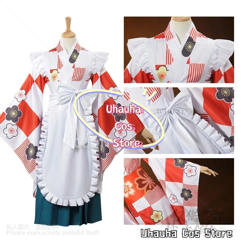 Anime The Rock! Cosplay Kita Ikuyo Costume Japanese Jirai Kei Girls Red Kimono Dress Kawaii Cute Lolita Pink Wigs Customized