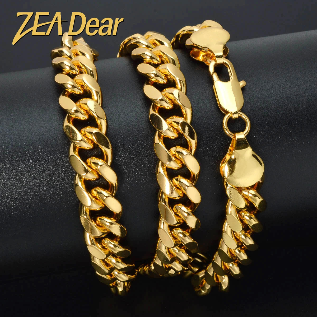 ZEADear Jewelry 2024 18K Gold Plated Big Size Dubai Necklace with Chain for Men Women Hip Hop Necklace Wholesale Accessaries