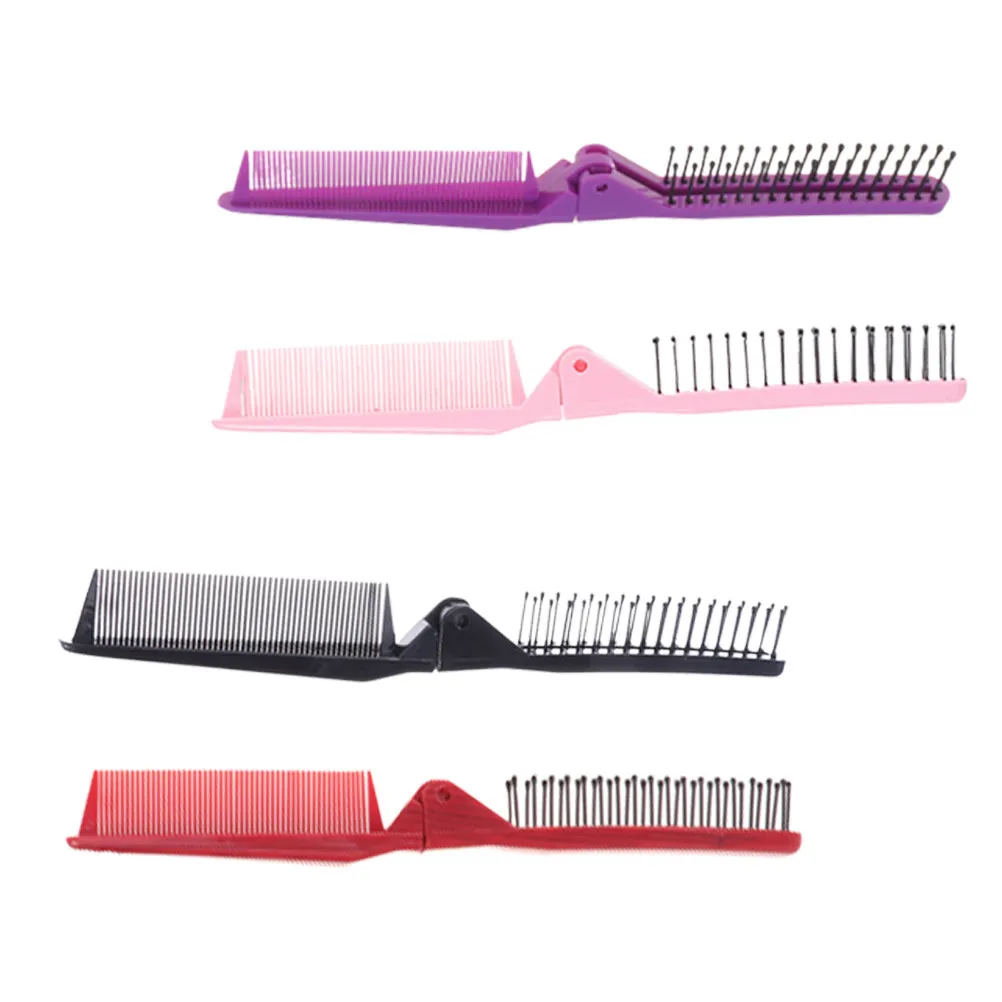 

8Pcs Folding Anti-Static Hair Comb Double-Headed Compact Travel Comb for Women Men Kids Straight Curly Thick Hair Styling Gift
