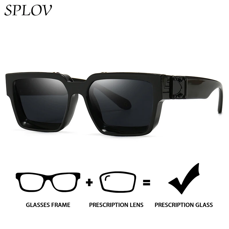

SPLOV Custom Prescription Sunglasses Men's UV400 Polarized Sunglasses Myopia Glasses Brand Design Anti Glare Driving Sunglasses