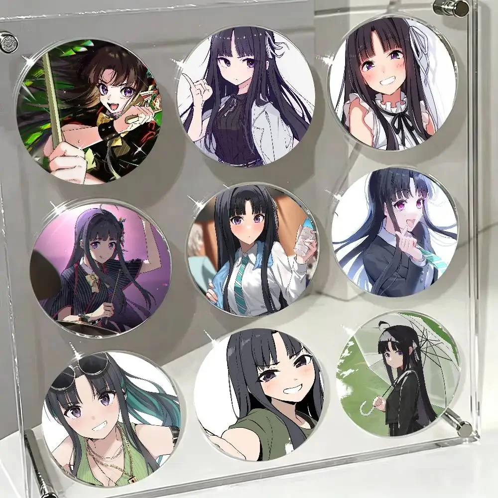 Awa Subaru Music Anime G-GIRLS BAND CRY Badge Tinplate Meme Round Brooch For Hat Bag Creative Lapel Jewelry Accessories Gifts