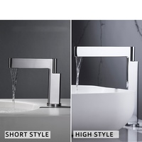 Basin Faucet Tapware Bath Mixer High Tall Bathroom Sink Tap Brass Chrome Grey With Single Handle Hot Cold Water Fashion