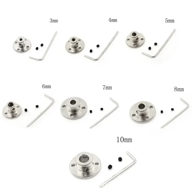 3mm 3.17mm 4mm 5mm 6mm 6.35mm 7mm 8mm 10mm 11mm 12mm Motor Support Connector Rigid Flange Coupling Motor Guide Shaft Coupler