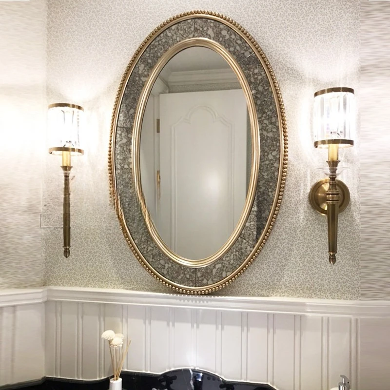 Neoclassical vanity mirror sink bathroom wall-mounted vanity mirror bedroom decoration