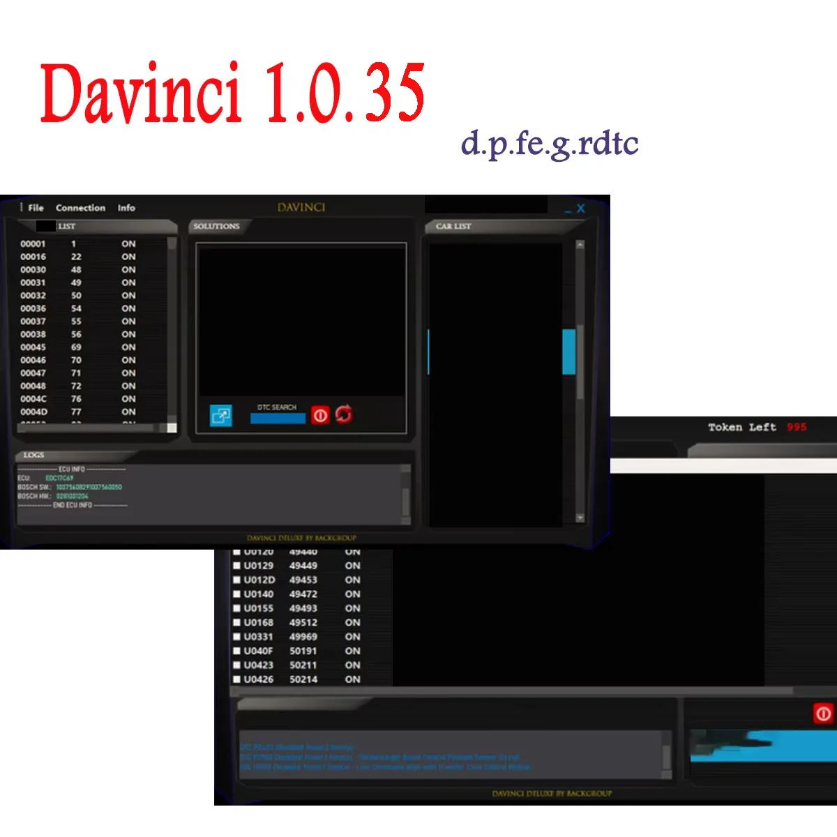 

1-year Davinci Deluxe Edition 1.0.35 Software Lastest 1 0 35 Diagnosis and Programming Tools