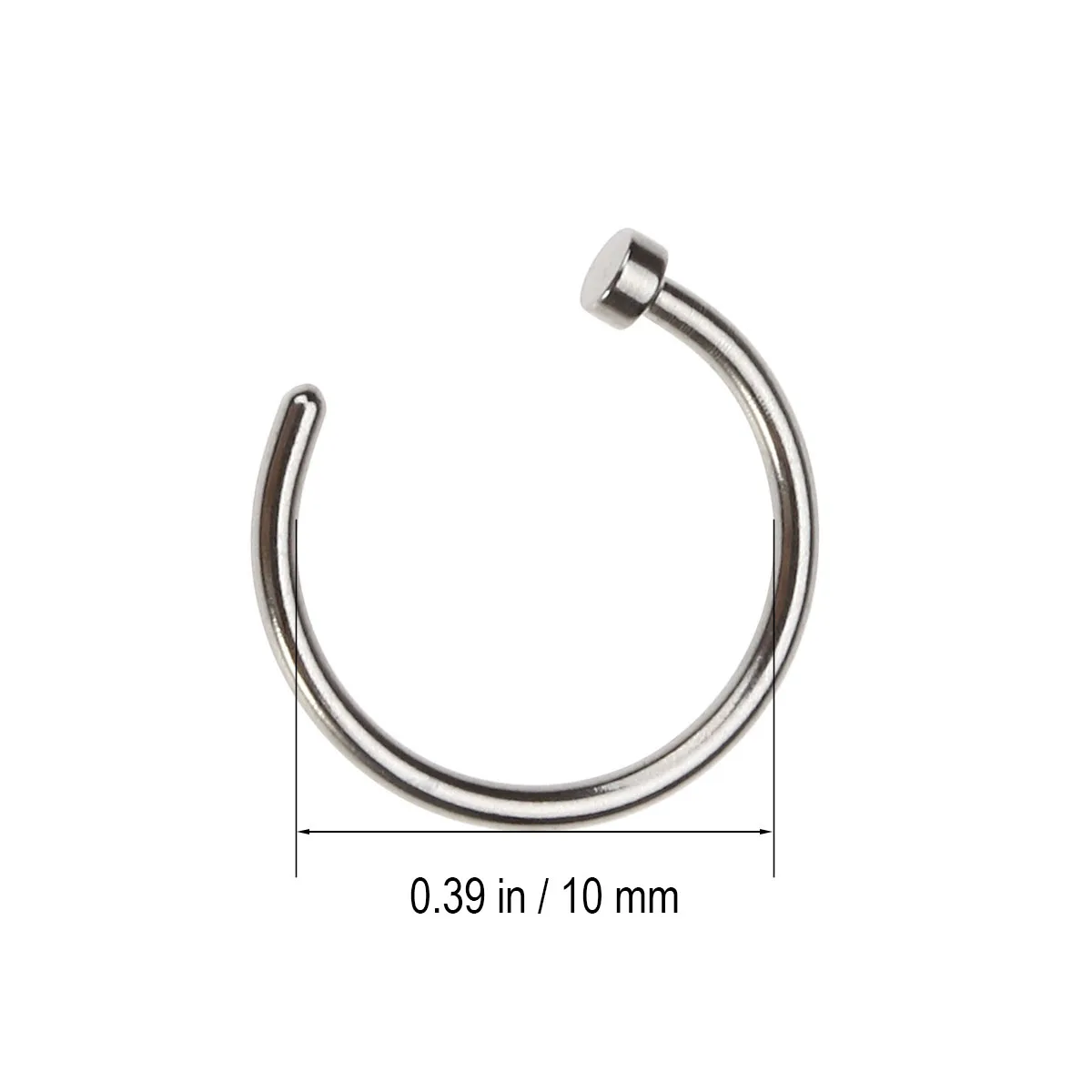 

2 Pcs Titanium Steel Nose Ring Rings Helix Piercing Jewelry Hoop Surgical Stainless