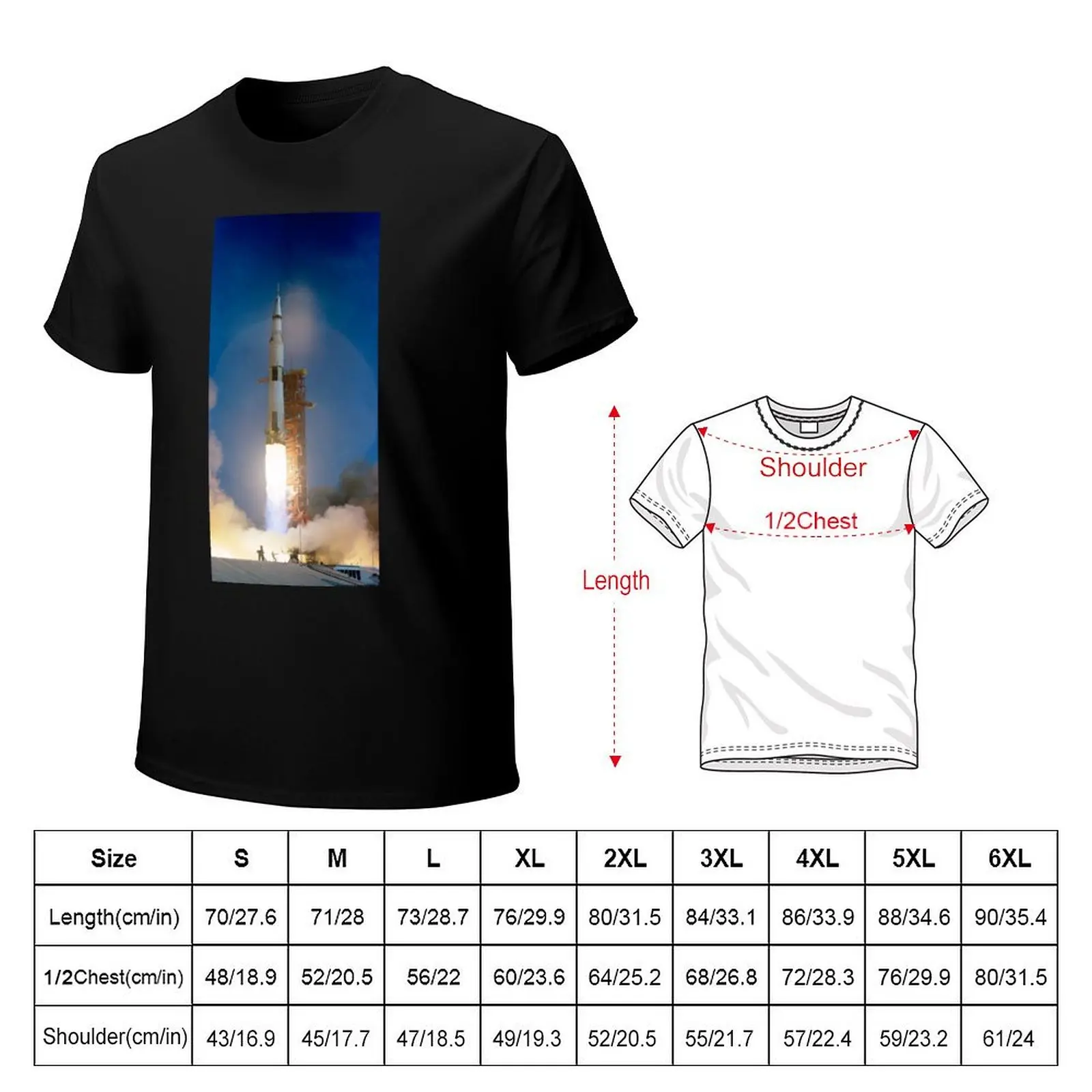 Apollo 11 Launch T-Shirt Tough Fabric Work Tee