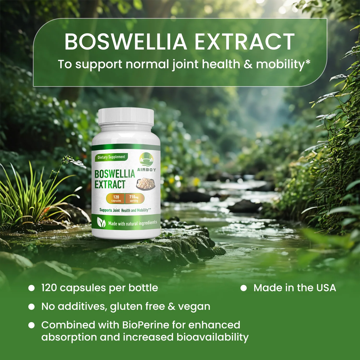 Boswellia Extract - Supports Joint Mobility and Maintains Normal Blood Circulation