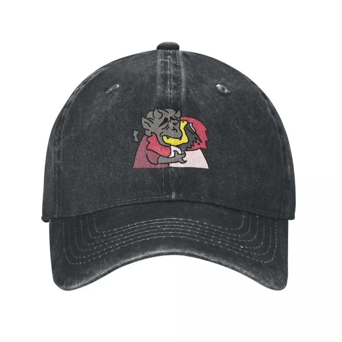 (Black Version) Legally Ambiguous Gargoyle kissing Legally Ambiguous Cardinal Baseball Cap party Hat black Man Women's