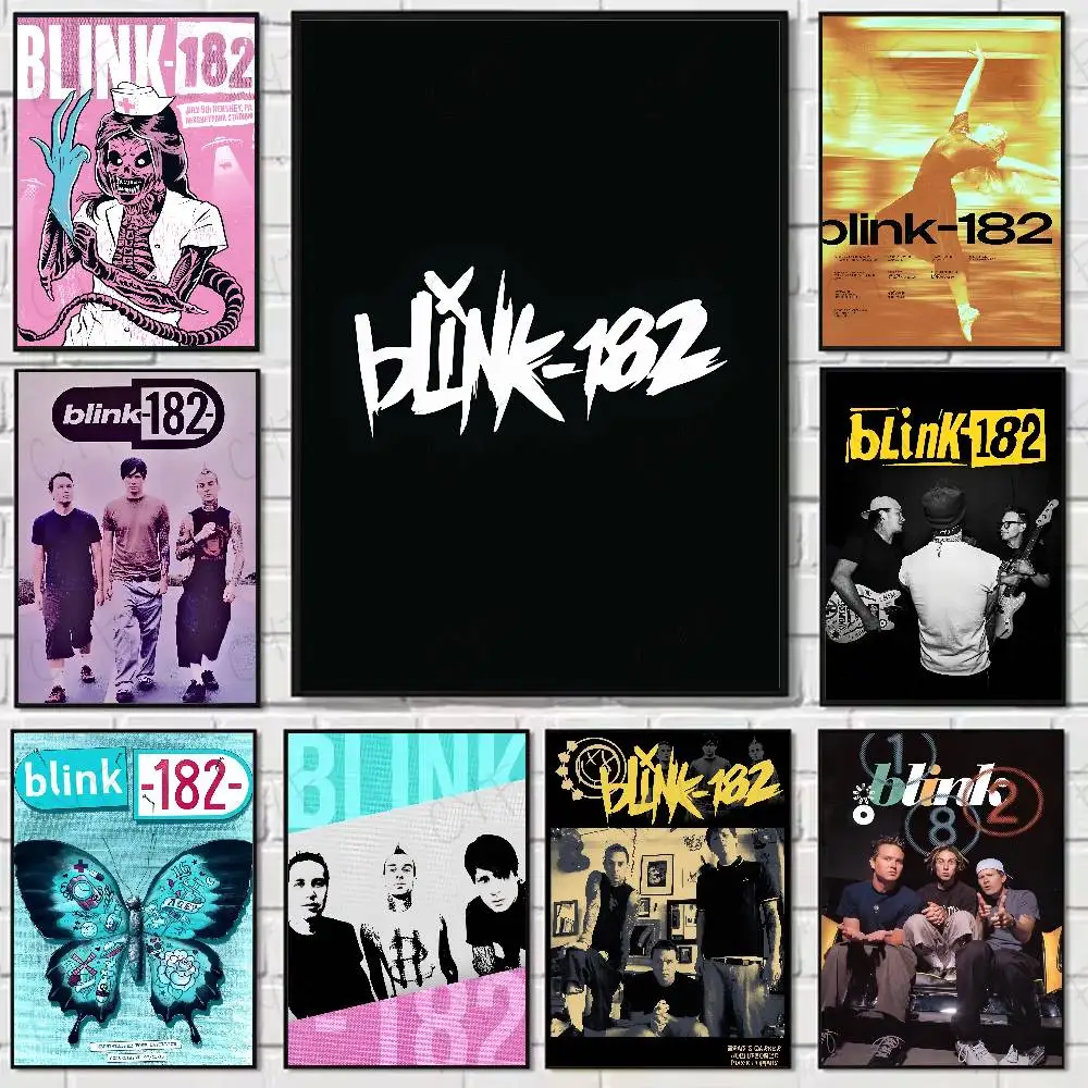 

Rock Popular B-Blink-182 Poster Home Living Bed Room Bar Hallway Sticky Wall Art Printing Waterproof Aesthetic Decor