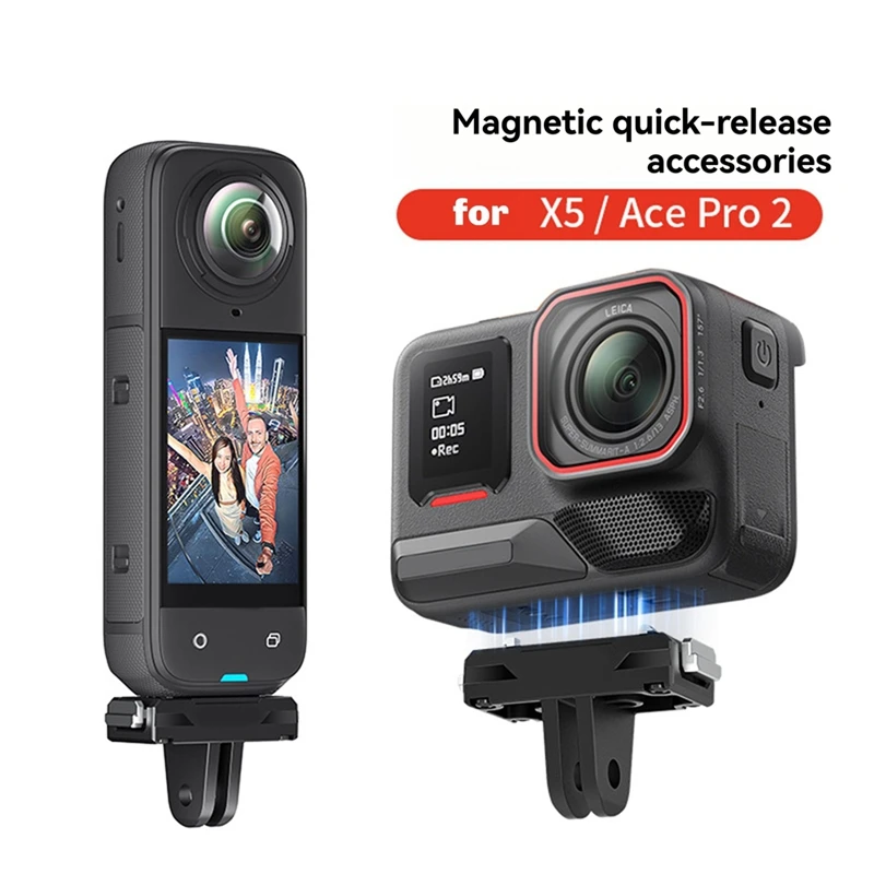 【اشتريها الآن!】Fore Insta360 X5 Ace Pro2 Magnetische Schnellwechsel-Basishalterung Magnetadapter Reithalterung verano Sportkameras #5