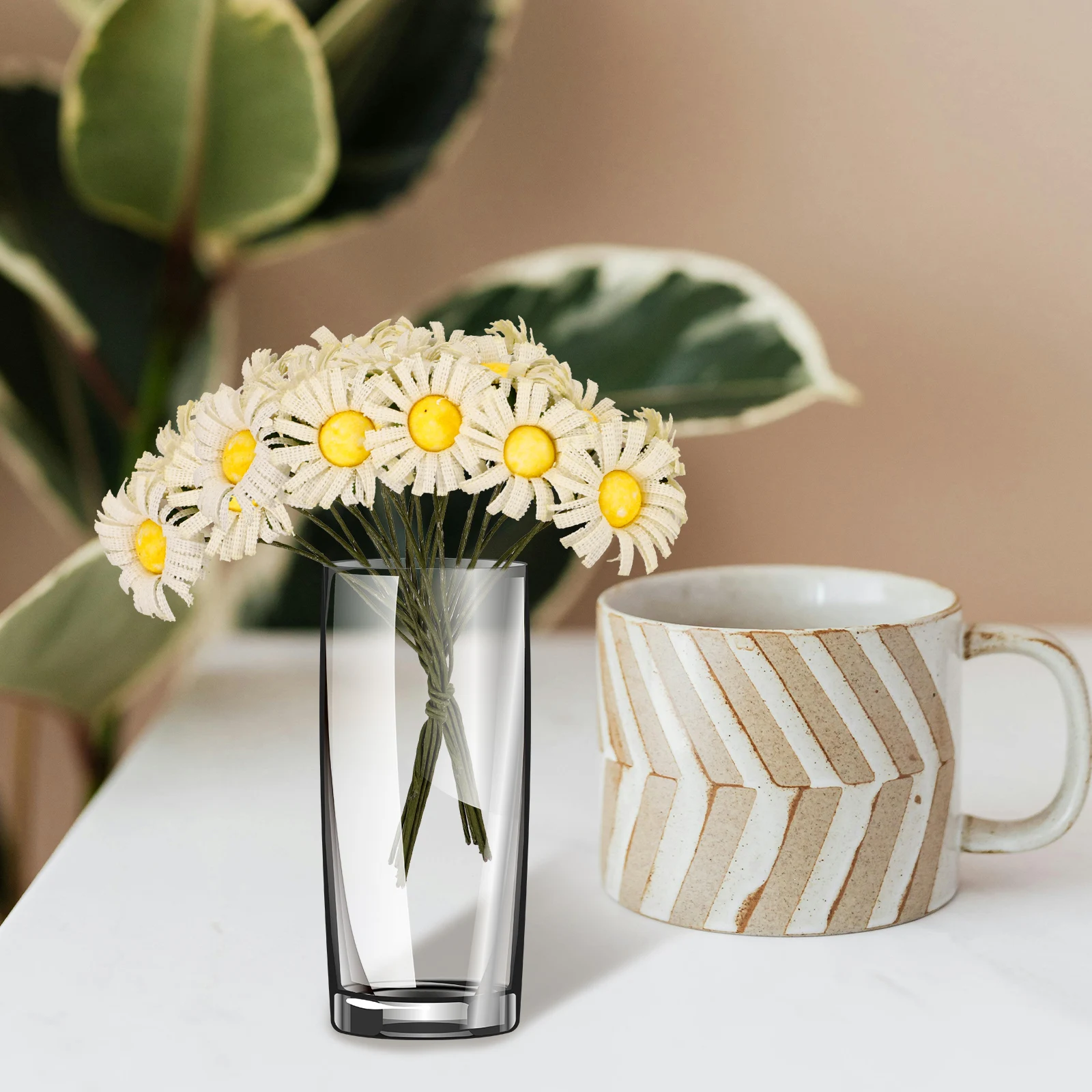 

10pcs Artificial Chrysanthemum Flowers 2cm Mini Daisy Decorative Picks Cloth Heads Home Living RoomFloral Arrangement