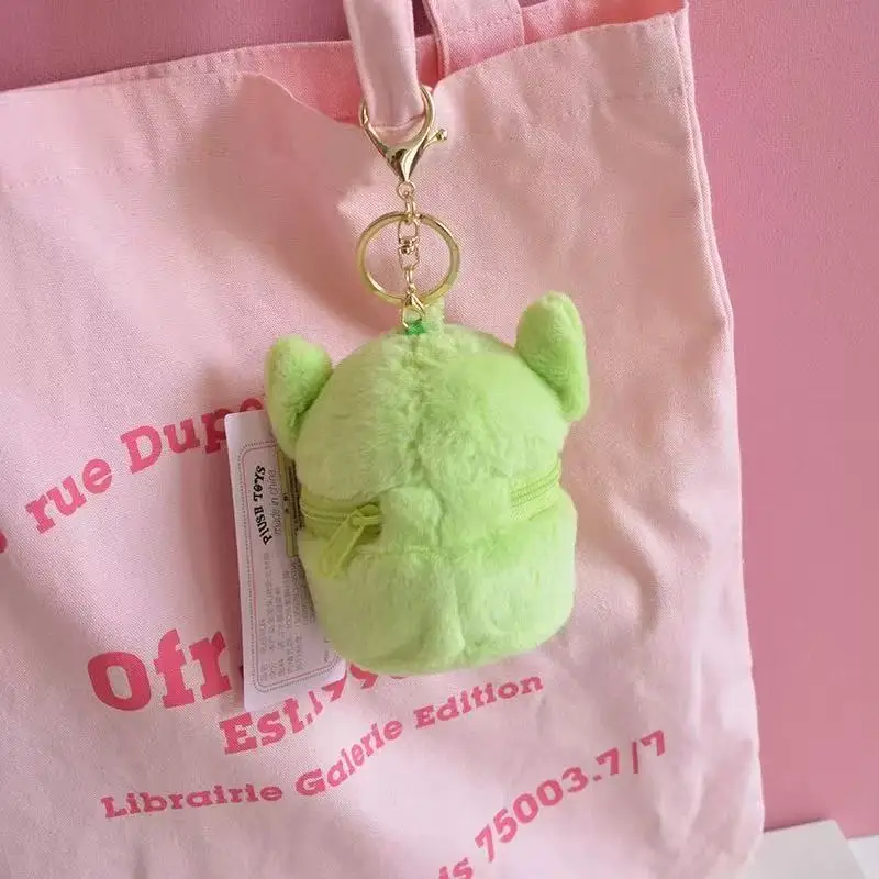 Toy Story Alien-funda abatible de felpa suave para auriculares, monedero de doble capa con cremallera, almacenamiento de joyería, regalo de Navidad para niña, 10Cm