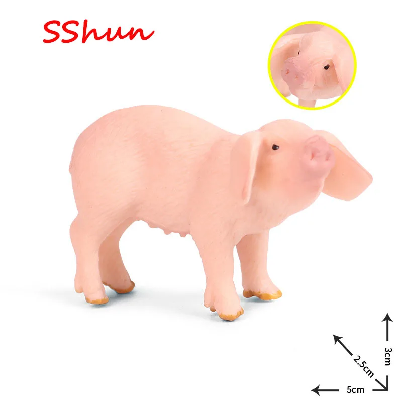 

5*2,5*3 см, Детская Когнитивная игрушка, твердая модель диких животных, модель домашней птицы, дикий кабан, новое украшение для поросят