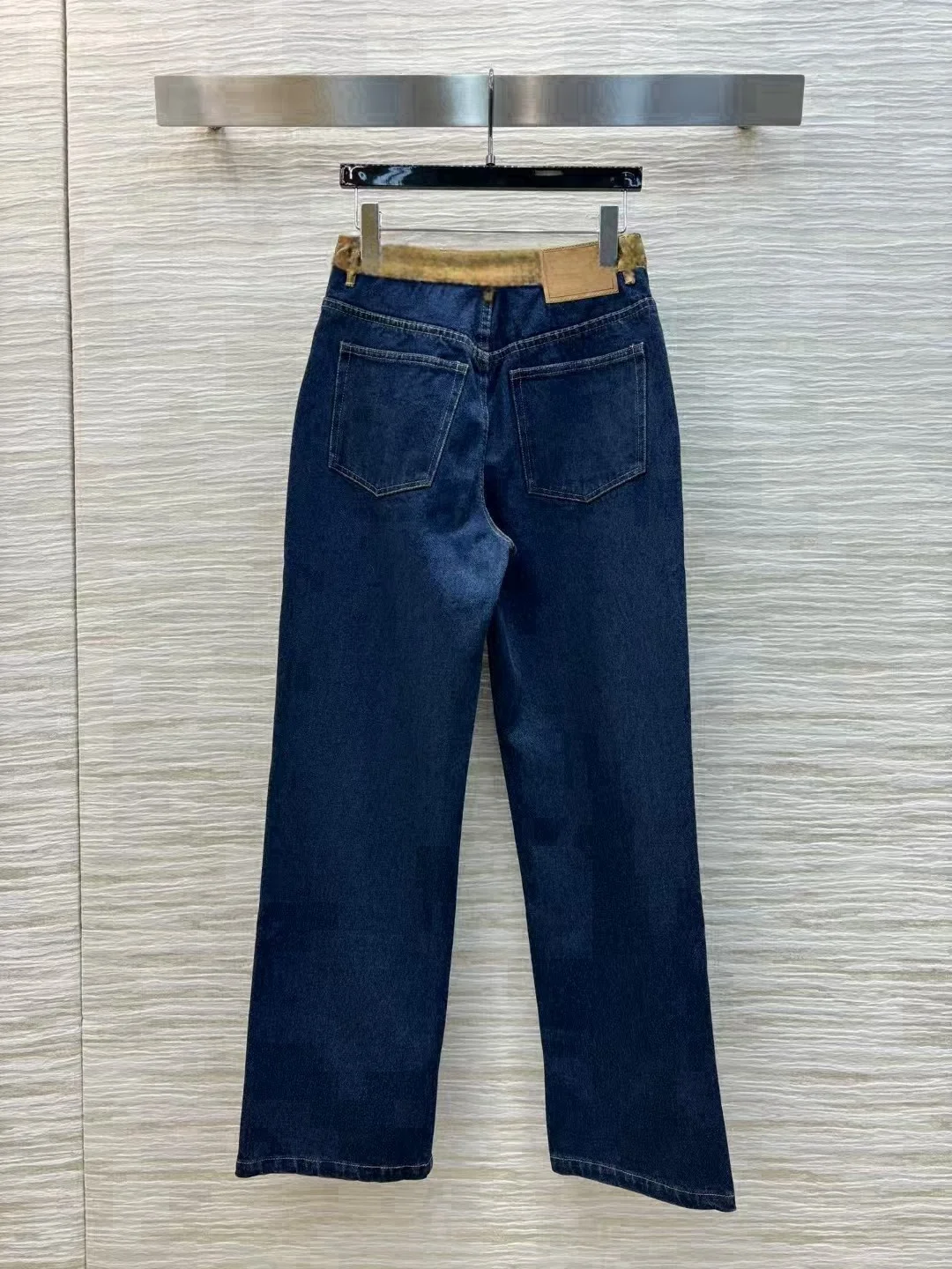 High end customized new versatile woven high waisted jeans