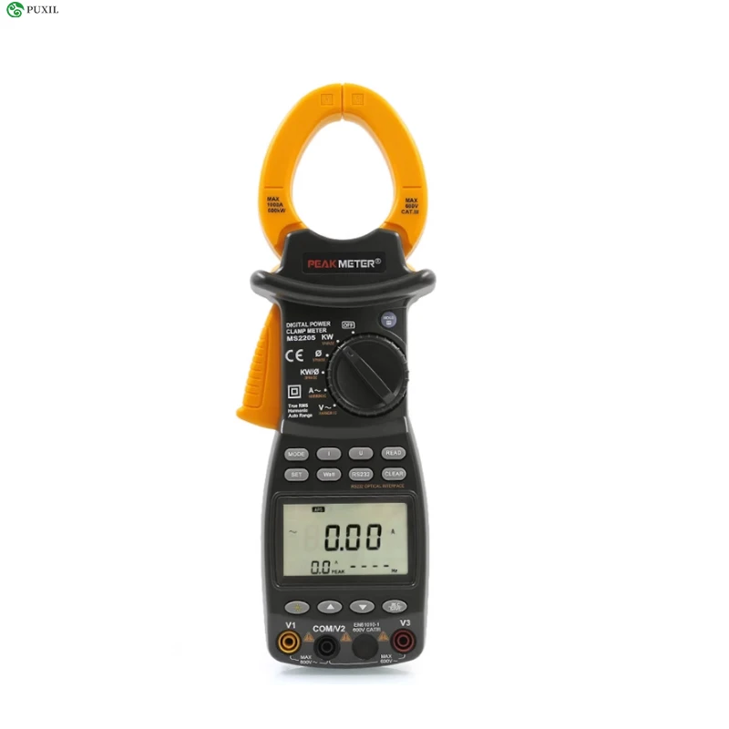 MS2203 Three-phase Intelligent TRMS Digital Clamp Meter Power Factor Correction Multimeter Incorporated Current Meter and Power