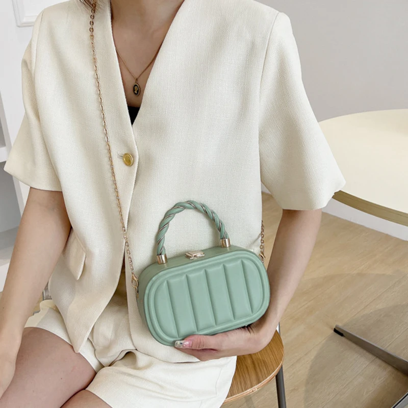 2024 Fashion Chain Box Bag Women Handbags Luxury Designer Pu Leather Shoulder Crossbody Bag Casual Spring and Summer Small Purse