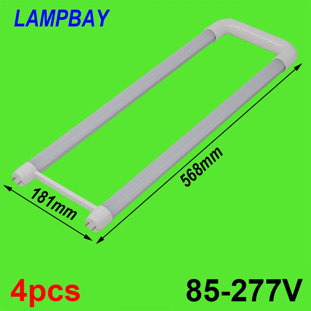 

Светодиодная U-образная лампа-трубка 2 фута 20 Вт, U-образный изгиб, T8 G13, замена люминесцентной лампы, квадратный светильник, теплый/нейтральный/холодный белый свет, с диммированием Triac