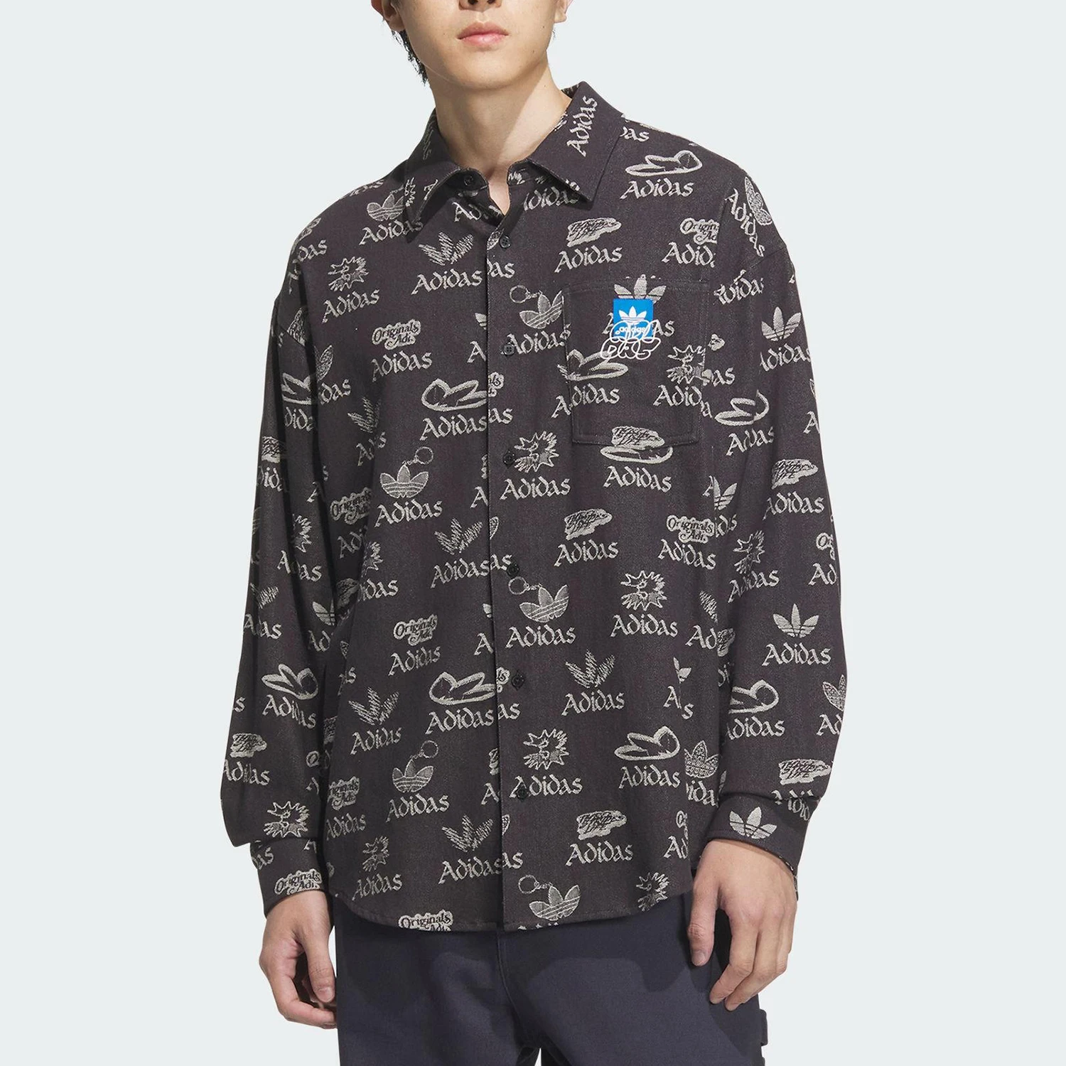 

Adidas Originals Men's Classic Sports Casual Print Shirt JN1663