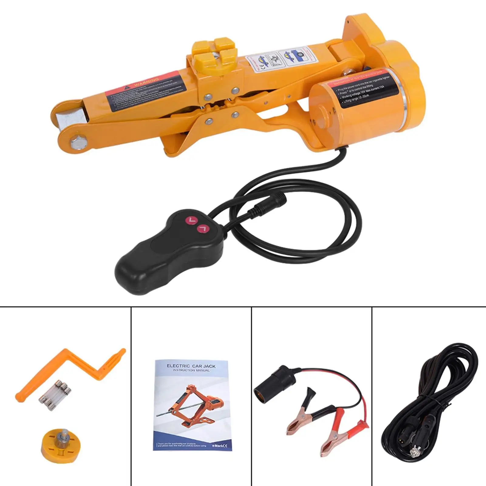 Getto da pavimento per auto elettrica da 2 tonnellate Gatto da pavimento automatico DC 12V Martinetto elettrico a forbice Strumento di riparazione auto Carrello Jack di sollevamento