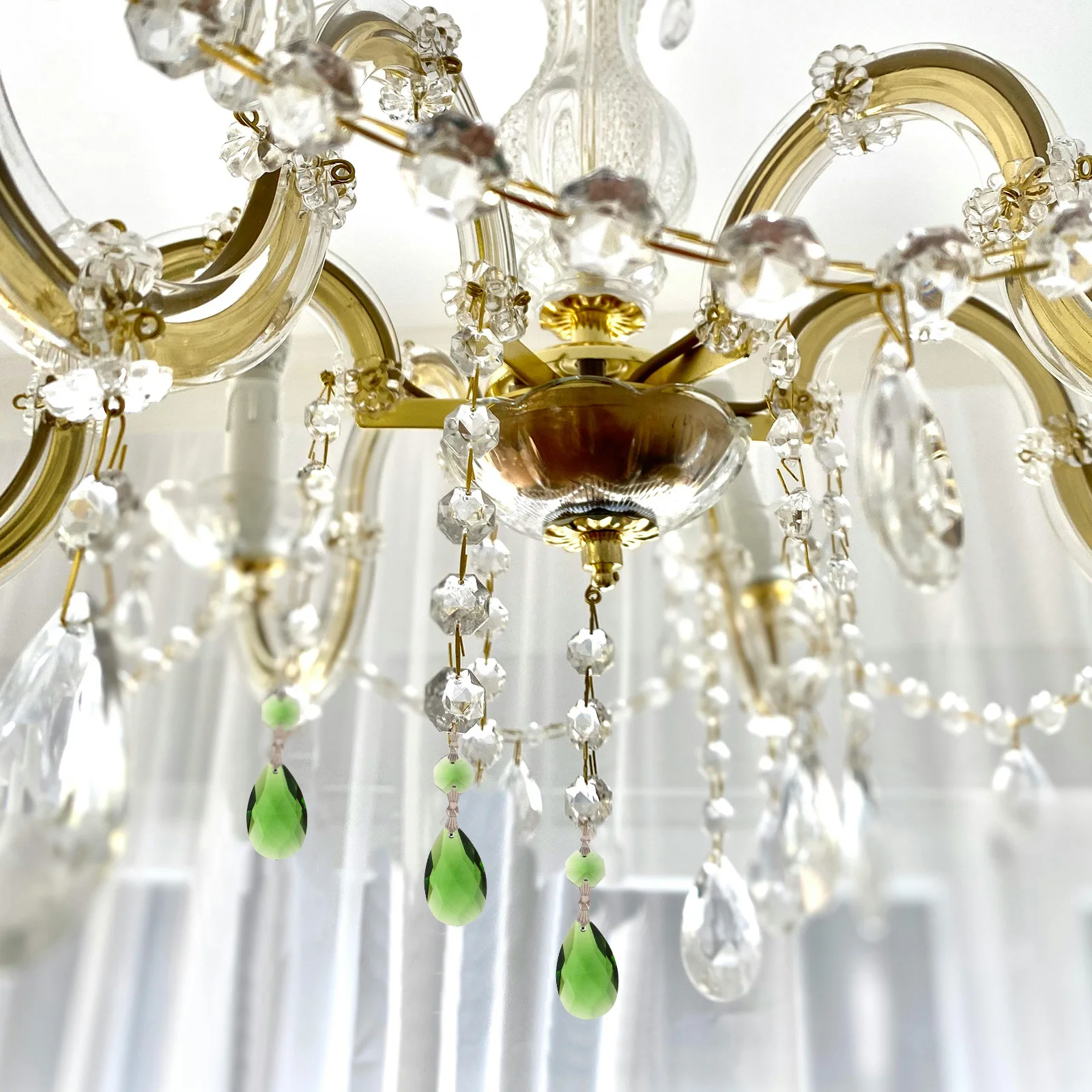 

5Pcs Teardrop Chandelier Crystals Colorful Prism Pendants Hanging Garland Window Ceiling Lamp Ornaments Home Decoration