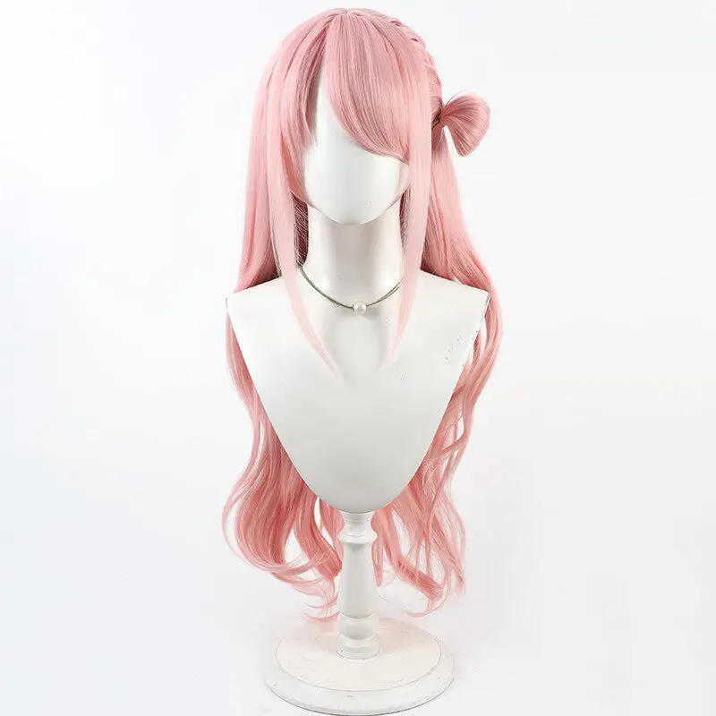Game Akiyama Mizuki Cosplay Wig Amia Pink Long Curly Cosplay Hair For Comicon Party Adult Women Men