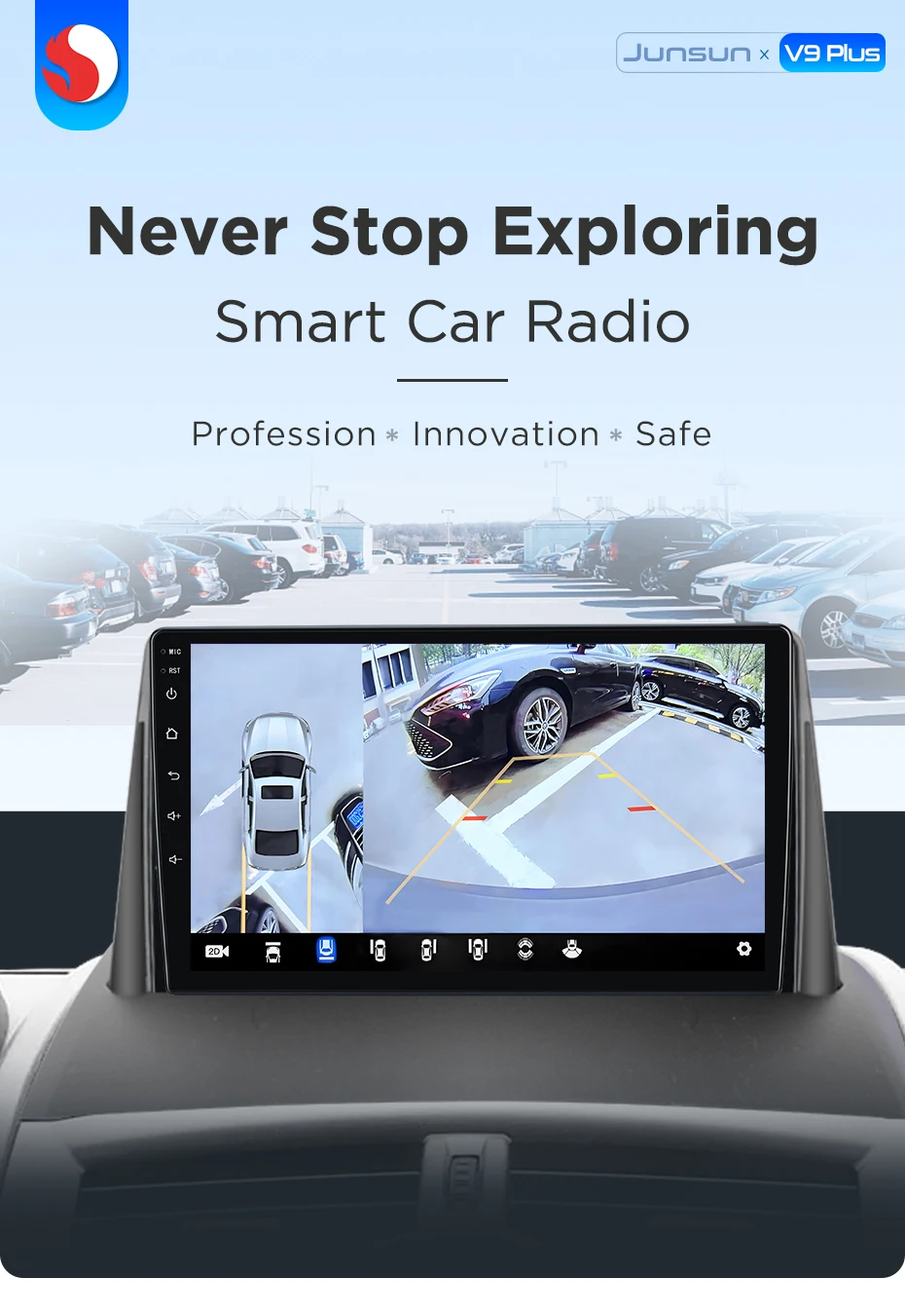 Junsun 8-Core 360 ° Kamera Auto Radio Für Renault Megane 2 2002-2009 Drahtlose CarPlay Bildschirm Android Auto Stereo GPS Navi RDS WIFI – Detail 1
