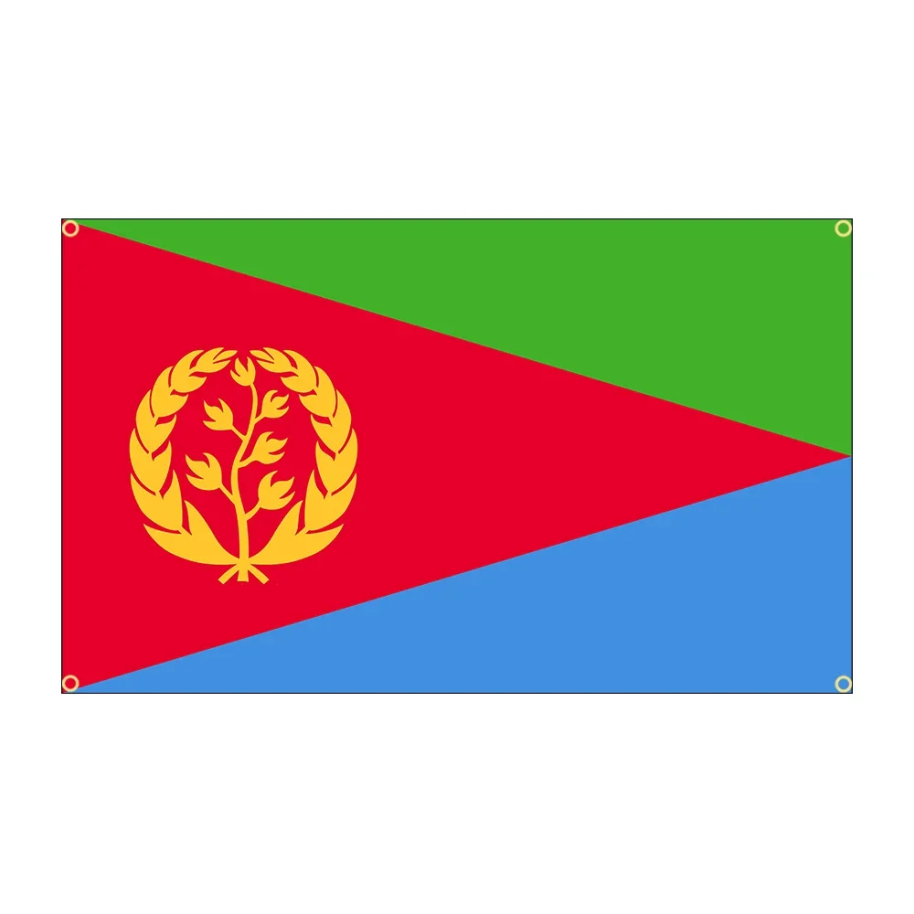 FLAGDOM Eritrea Flag Banner 90x150cm Polyester Hanging Eritrean National Flags For Decoration